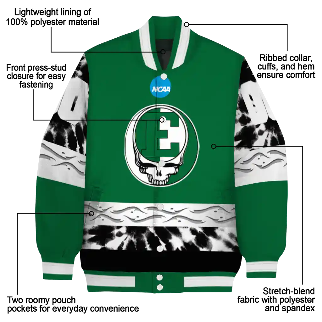 custom eastern michigan eagles circle skull green black varsity jacket new arrival custom eastern michigan eagles circle skull green black varsity jacket new arrival