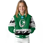 custom eastern michigan eagles circle skull green black varsity jacket best selling