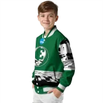 custom eastern michigan eagles circle skull green black varsity jacket best selling