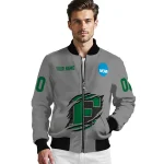custom eastern michigan eagles feral slash grey bomber jacket best selling