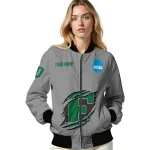 custom eastern michigan eagles feral slash grey bomber jacket best selling