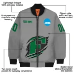 custom eastern michigan eagles feral slash grey bomber jacket best selling