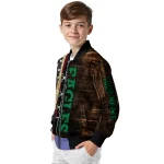 custom eastern michigan eagles flag wood brown bomber jacket best selling