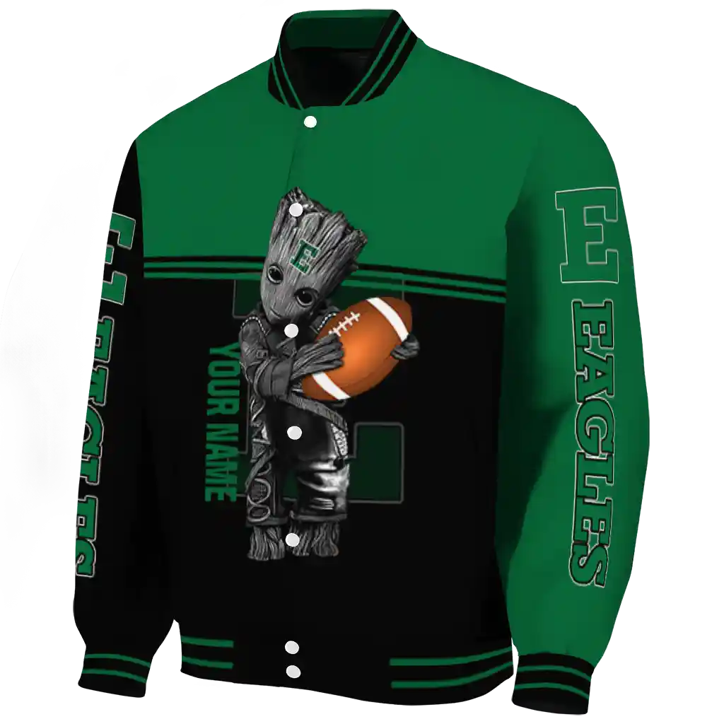custom eastern michigan eagles groot football green black varsity jacket best selling custom eastern michigan eagles groot football green black varsity jacket best selling