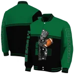 custom eastern michigan eagles groot football green black varsity jacket best selling