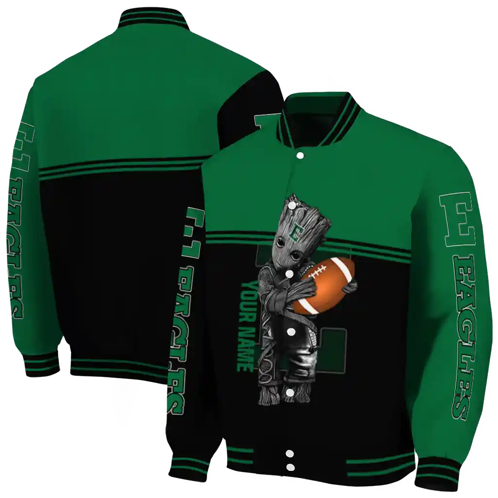 custom eastern michigan eagles groot football green black varsity jacket fashion forward custom eastern michigan eagles groot football green black varsity jacket fashion forward