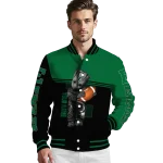 custom eastern michigan eagles groot football green black varsity jacket best selling
