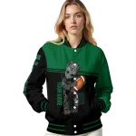 custom eastern michigan eagles groot football green black varsity jacket best selling