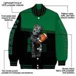 custom eastern michigan eagles groot football green black varsity jacket best selling