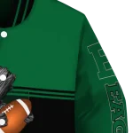 custom eastern michigan eagles groot football green black varsity jacket best selling