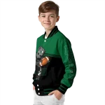 custom eastern michigan eagles groot football green black varsity jacket best selling