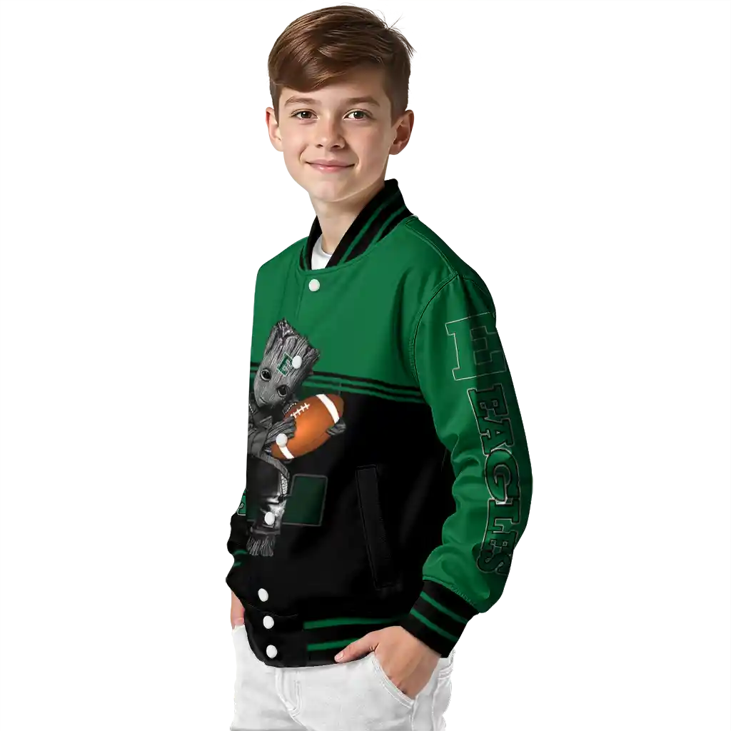 custom eastern michigan eagles groot football green black varsity jacket trendy custom eastern michigan eagles groot football green black varsity jacket trendy