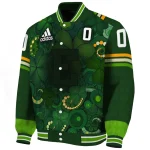 custom eastern michigan eagles shamrock vortex green varsity jacket best selling