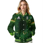 custom eastern michigan eagles shamrock vortex green varsity jacket best selling