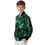 custom eastern michigan eagles skull horde green bomber jacket best selling