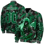custom eastern michigan eagles skull horde green varsity jacket best selling