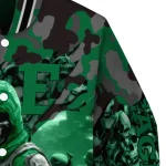 custom eastern michigan eagles skull horde green varsity jacket best selling