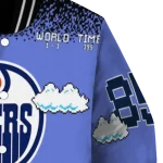 custom edmonton oilers mario blocks blue black varsity jacket best selling