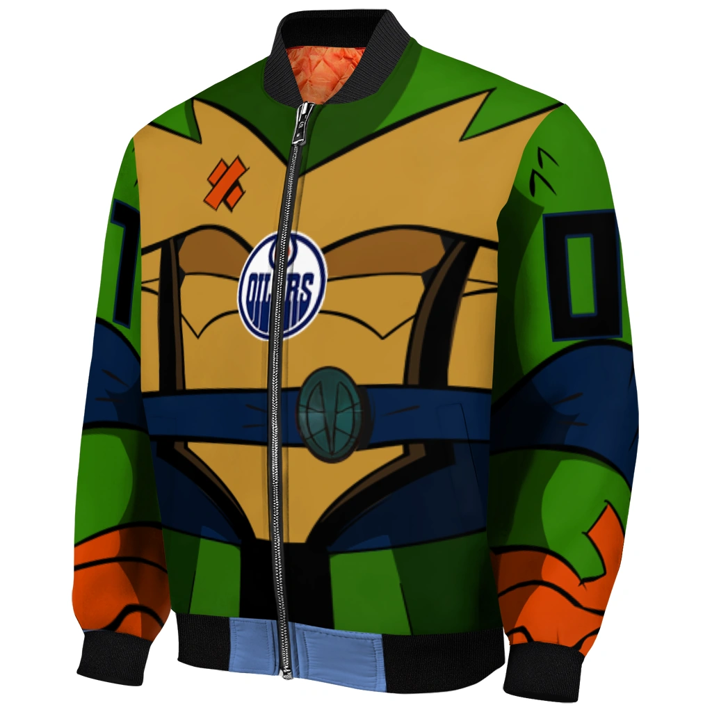 custom edmonton oilers turtle armor bomber jacket fashion forward custom edmonton oilers turtle armor bomber jacket fashion forward