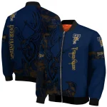 custom fiu panthers tribal deer art blue bomber jacket best selling