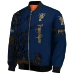 custom fiu panthers tribal deer art blue bomber jacket best selling