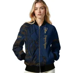 custom fiu panthers tribal deer art blue bomber jacket best selling