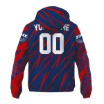 custom florida atlantic owls abstract streaks blue windbreaker jacket best selling