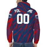 custom florida atlantic owls abstract streaks blue windbreaker jacket best selling