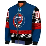 custom florida atlantic owls circle skull blue black bomber jacket best selling