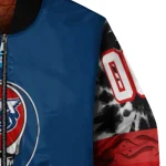custom florida atlantic owls circle skull blue black bomber jacket best selling