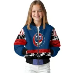 custom florida atlantic owls circle skull blue black bomber jacket best selling