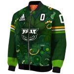 custom florida atlantic owls shamrock vortex green bomber jacket best selling