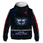 custom florida atlantic owls shards cluster blue windbreaker jacket best selling