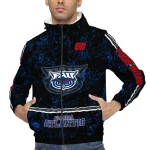 custom florida atlantic owls shards cluster blue windbreaker jacket best selling