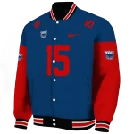 custom florida atlantic owls team patch blue varsity jacket best selling