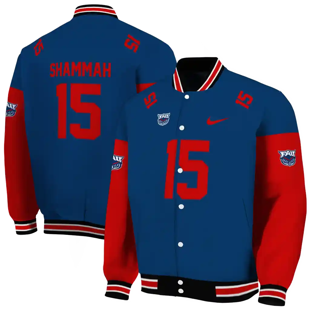 custom florida atlantic owls team patch blue varsity jacket fashion forward custom florida atlantic owls team patch blue varsity jacket fashion forward