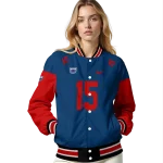 custom florida atlantic owls team patch blue varsity jacket best selling