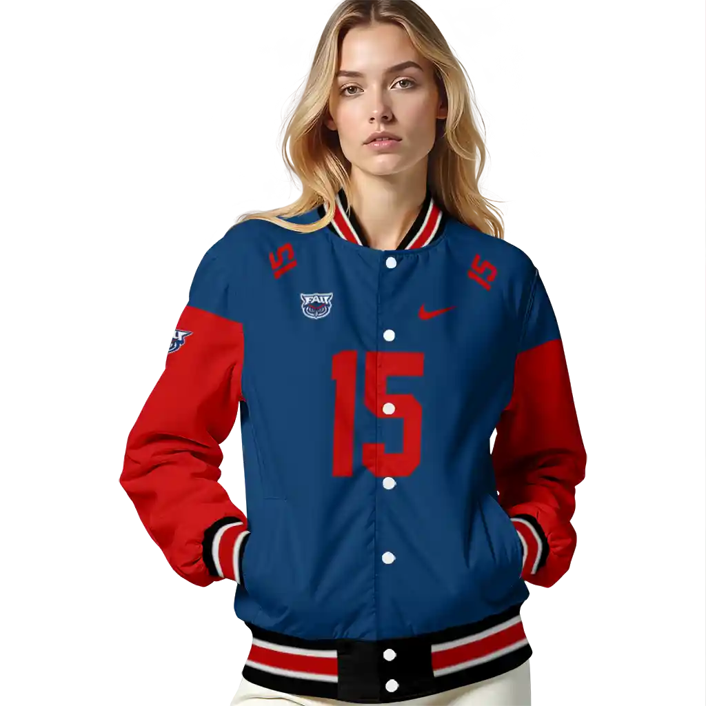 custom florida atlantic owls team patch blue varsity jacket latest model custom florida atlantic owls team patch blue varsity jacket latest model