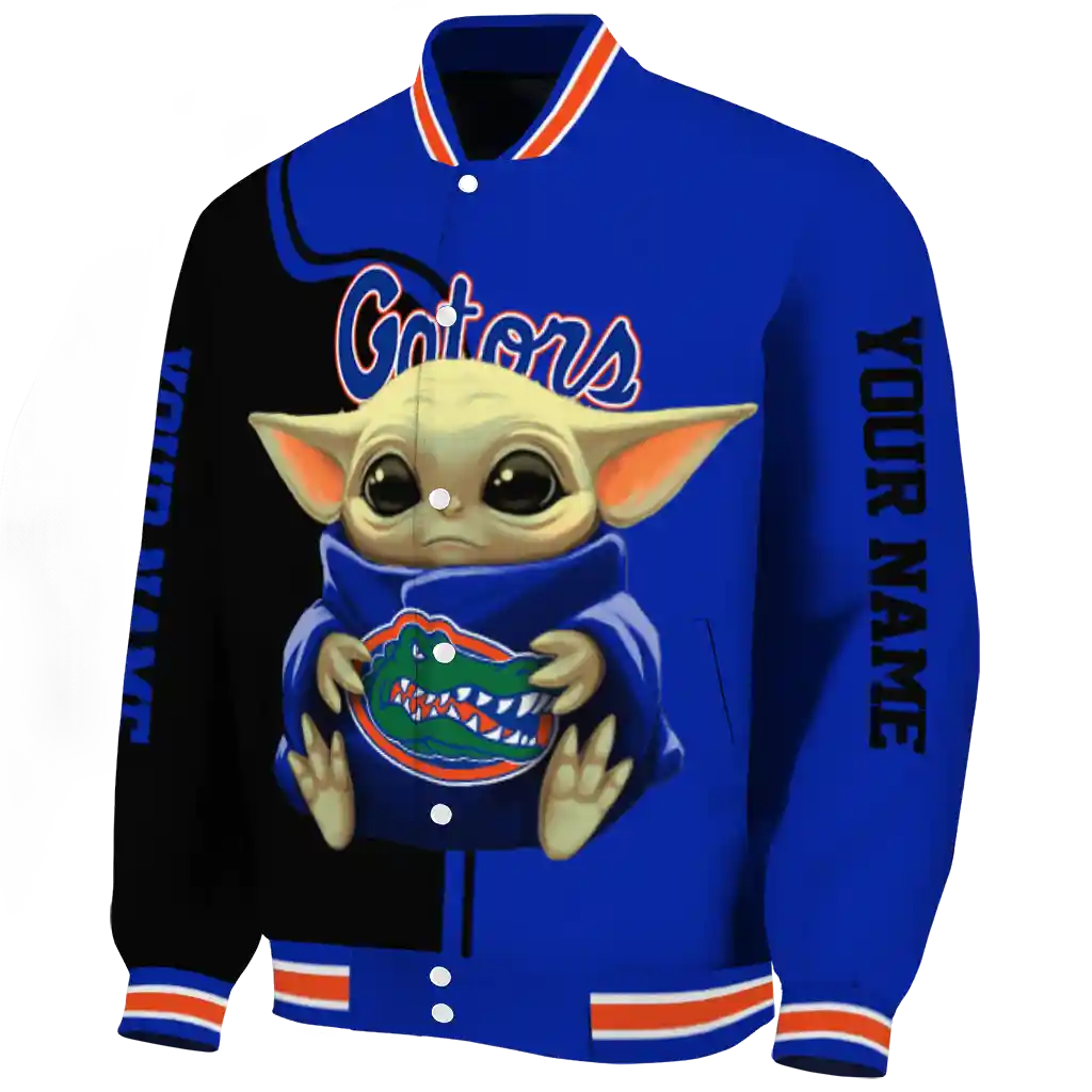 custom florida gators adorable yoda blue black varsity jacket best selling custom florida gators adorable yoda blue black varsity jacket best selling
