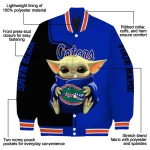 custom florida gators adorable yoda blue black varsity jacket best selling