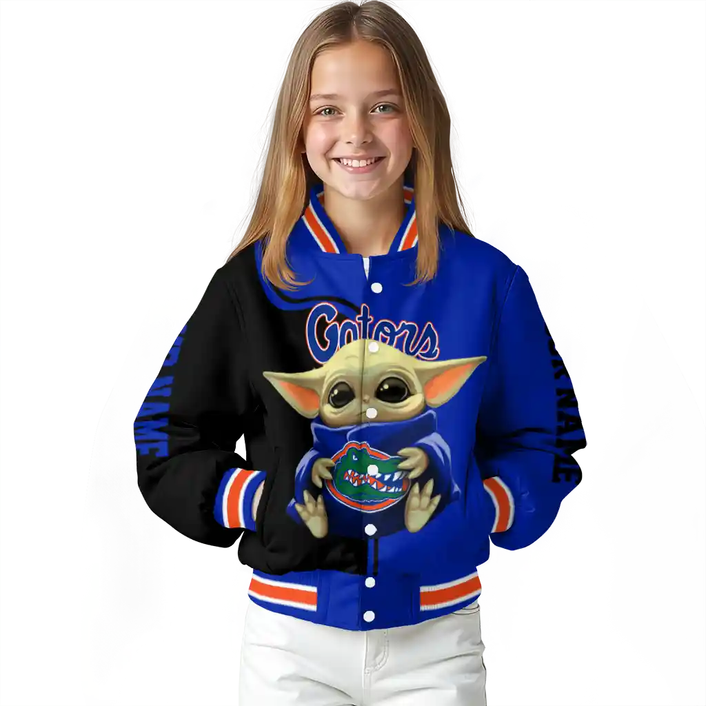 custom florida gators adorable yoda blue black varsity jacket top rated custom florida gators adorable yoda blue black varsity jacket top rated