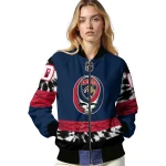custom florida panthers skull stripe red black bomber jacket best selling