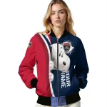custom florida panthers snoopy head red bomber jacket best selling