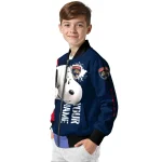 custom florida panthers snoopy head red bomber jacket best selling