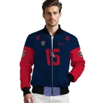 custom florida panthers team patch red bomber jacket best selling