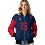 custom florida panthers team patch red bomber jacket best selling