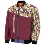 custom florida state seminoles camouflage splash garnet bomber jacket best selling