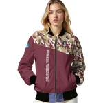 custom florida state seminoles camouflage splash garnet bomber jacket best selling
