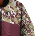 custom florida state seminoles camouflage splash garnet bomber jacket best selling