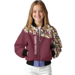 custom florida state seminoles camouflage splash garnet bomber jacket best selling